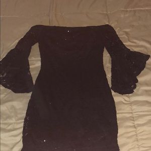 Black off the shoulder dress